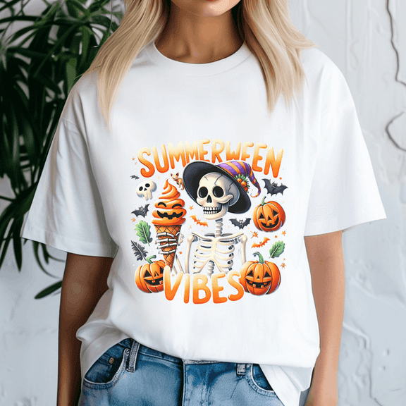 Summerween Shirt, Summer Halloween TShirt, Cute Spooky Ghost Tee, Halloween Shirt, Halloween Gift, Ghost Beach , Pumpkin Spooky Season ,Summerween Vibes