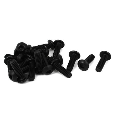 

#10-24 x 5/8 UNC 10.9 Alloy Steel Hex Socket Button Head Screws Black 20 Pcs