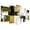 Yellow, variant on ZHONGYUTONG Abstract Wall Art 5 Piece Canvas Prints Black White and Gray Green Wall Decor Modern Living Room Bedroom Office Home Decor Framed (8x14inx2pcs 8x18inx2pcs 8x22inx1pcs)