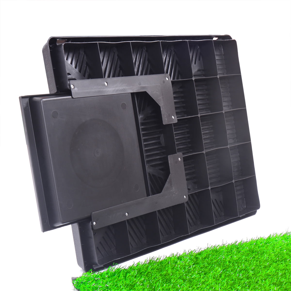 Imerelez Indoor Dog Potty Grass with Tray Large, Reusable Dog Pee Grass Pad with Tray, Artificial Grass Turf for Dog Puppy Potty Training, Outdoor Portable Dog Toilet Pet Loo