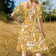 thumbnail image 5 of Oda a Vonnegut -- Patrón -- Vestido corto manga blanco/azul, vestido de mujer auténtica, tendencia en ropa de mujer, 5 of 7