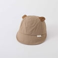 thumbnail image 3 of Hat PC 1Pc Yellow Cotton Toddler Boy Baseball Cap Baby Sun Soft Caps Girl Cute Bear Ear Hat Kid Summer Hats for Infant, 3 of 3
