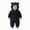 A69-Navy, variant on 6-9 Months Baby Boys Girls Jumpsuit Fuzzy Fleece Bear Hooded Zip Up Footed