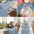 thumbnail image 6 of Elegant 120-Inch Boho Rustic Gauze Table Runner for Weddings, Bridal Showers, Baby Showers, Birthday Parties, and Easter Table Decorations, 6 of 7