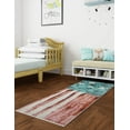 thumbnail image 3 of Unique Loom Whimsy Kids Collection Area Rug - Americana (2' 2" x 6' 1" Runner Red and Blue/Ivory), 3 of 9