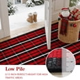 thumbnail image 6 of RUG ROBOT Christmas Buffalo Plaid Outdoor Rugs for Entryway 3x5, Checkered Area Rug Cotton Front Door Mat Porch Entrance, Washable Red and Black/White Farmhouse Carpet for Bedroom Xmas decor, 6 of 10