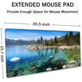 thumbnail image 2 of Extended Mouse Pad, XXL Gaming Mouse Pads, Large Big Mousepad Laptop Computer Keyboard Mat Desk Pad with Non-Slip Base Stitched Edge for Gaming Office, 35.4 x 15.7 inch, Lake Tahoe, 2 of 6