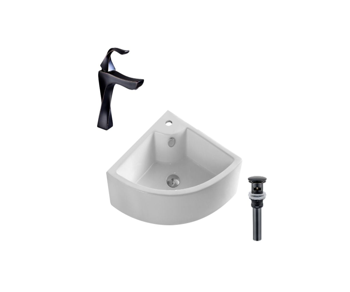 DROP Bath and Kitchen DR091233 Bathroom Vessel Sink Set
