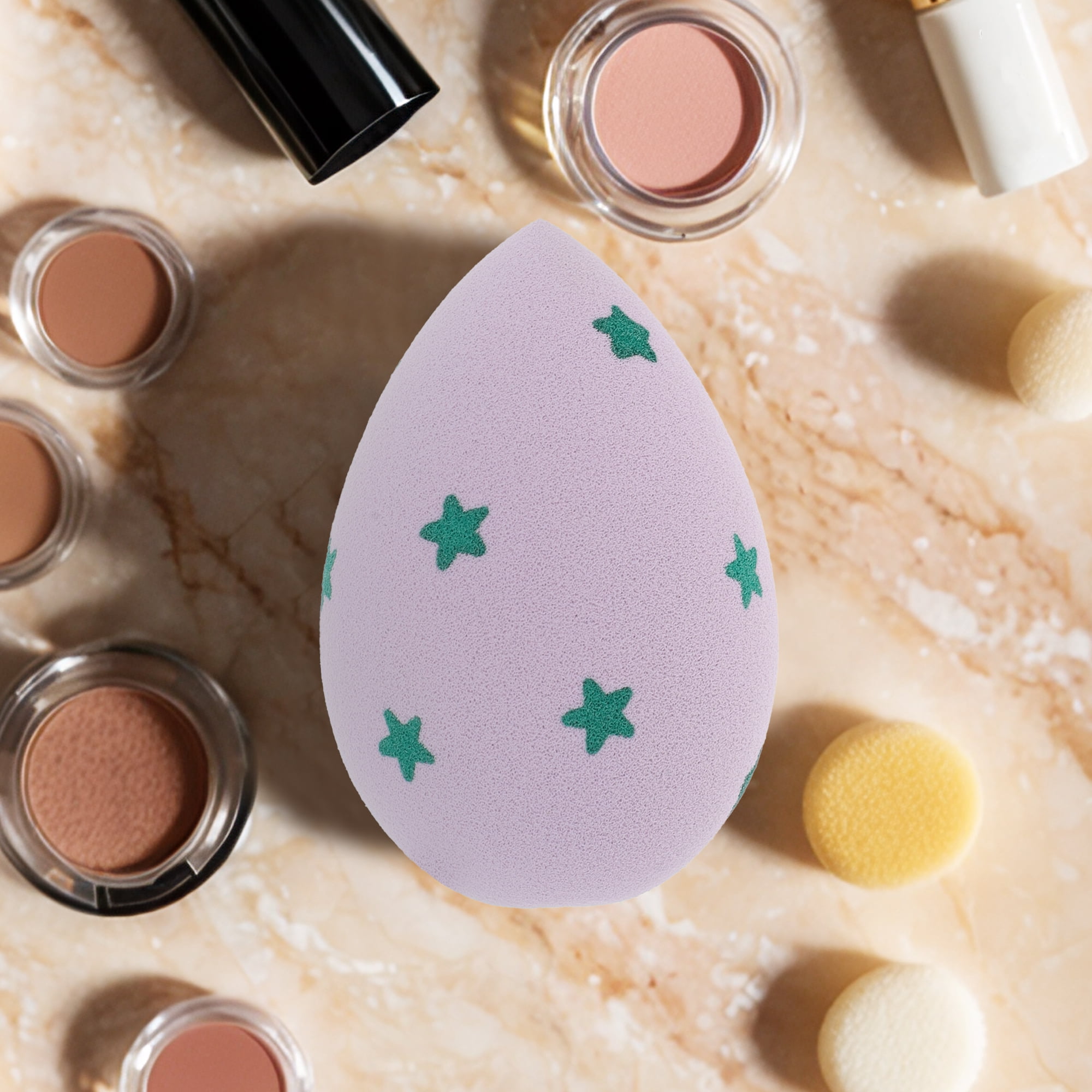 Unique Bargains 1 Pc Star Face Makeup Sponge for Bedrooms Makeup Needs Purple