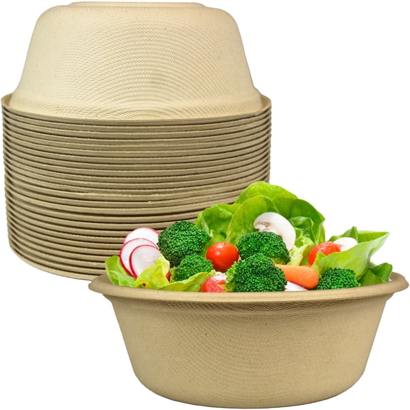 Avant Grub Kraft Brown 11 oz Compostable Paper Bowls