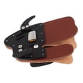 thumbnail image 3 of Protector de cuero para dedos de tiro con arco, Protector de dedos para arco recurvo, práctica de tiro al aire libre, negro, marrón, L, 3 of 10