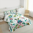 thumbnail image 3 of Manfei Boho Flower Bedding Comforter Set,Tropical Plant Floral Twin Comforter Sets,bohemian Theme Bedding Set For Kids,Super Cozy Room Decor Reversible,2 Pieces, 3 of 8