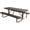 Brown, variant on Coated Outdoor Furniture Heavy-Duty Portable Outdoor Picnic Table, Thermoplastic Coated Punched Steel Commercial-Grade Patio Dining Furniture Made in America (6ft Rectangular, Textured Black)