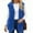 Blue, variant on Women's Fashion Solid Color Sleeveless Loose-fitting Vest Jacket Army Green L