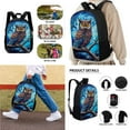 thumbnail image 2 of Kuiaobaty Owl Pattern School Bags Set for Girls Kids School Backpack Set with Insulated Lunch Box and Pencil Case 3 Pack Kids Children Bookbag Set Preschool Kindergarten School Bagpack, 2 of 6