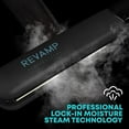 thumbnail image 4 of Revamp Progloss MoistureCare 1.25-Inch Flat Iron Hair Straightener – Steam Hair Straightener with Keratin, Argan & Coconut Oil Infused Ceramic & Ionic Floating Plates, Easy to Use with Auto-Off, 4 of 7