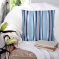 thumbnail image 3 of 18x18 Pillow Covers Set of 2, Blue Green Striped Throw Pillow Covers Decorative Couch Cushion Case, Colorful Abstract Vertical Lines Art Microfiber Square Pillowcases for Bedroom Car Living Room, 3 of 7