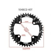 (One Piece) 104BCD Disc 44T46T48T50T52T Disc Mountain Bike Single Speed Positive and Negative Gear Disc (40T)