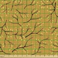 thumbnail image 2 of Ambesonne Autumn Fabric by the Yard Upholstery, Fall Tree Branches Leaves, 1 Yard, Apricot and Dark Brown, 2 of 5