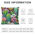 thumbnail image 5 of COMIO  Cactus Farmhouse Throw Pillow Covers Green Plants Succulent Flowers Watercolor Spring Lumbar Decorative Throw Cushion Cover Pillowcases for Bed Sofa Oblong White, 5 of 5