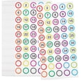 thumbnail image 2 of SHISUYAN 50 Sheets Assorted Color Self Adhesive Number Stickers for Decoration and Organization 1 to 40, 2 of 8