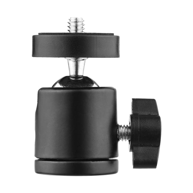 1pc Mini Swivel Ball Head Tripod Head 360 Degree Rotating Mount Base Adapter with Universal 1/4 Inch Screw Mounts for DSLR Camera DV Tripod Monopod Light Stand