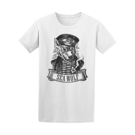 Sea Wolf With Pipe And Ribbon Tee Men's -Image by Shutterstock