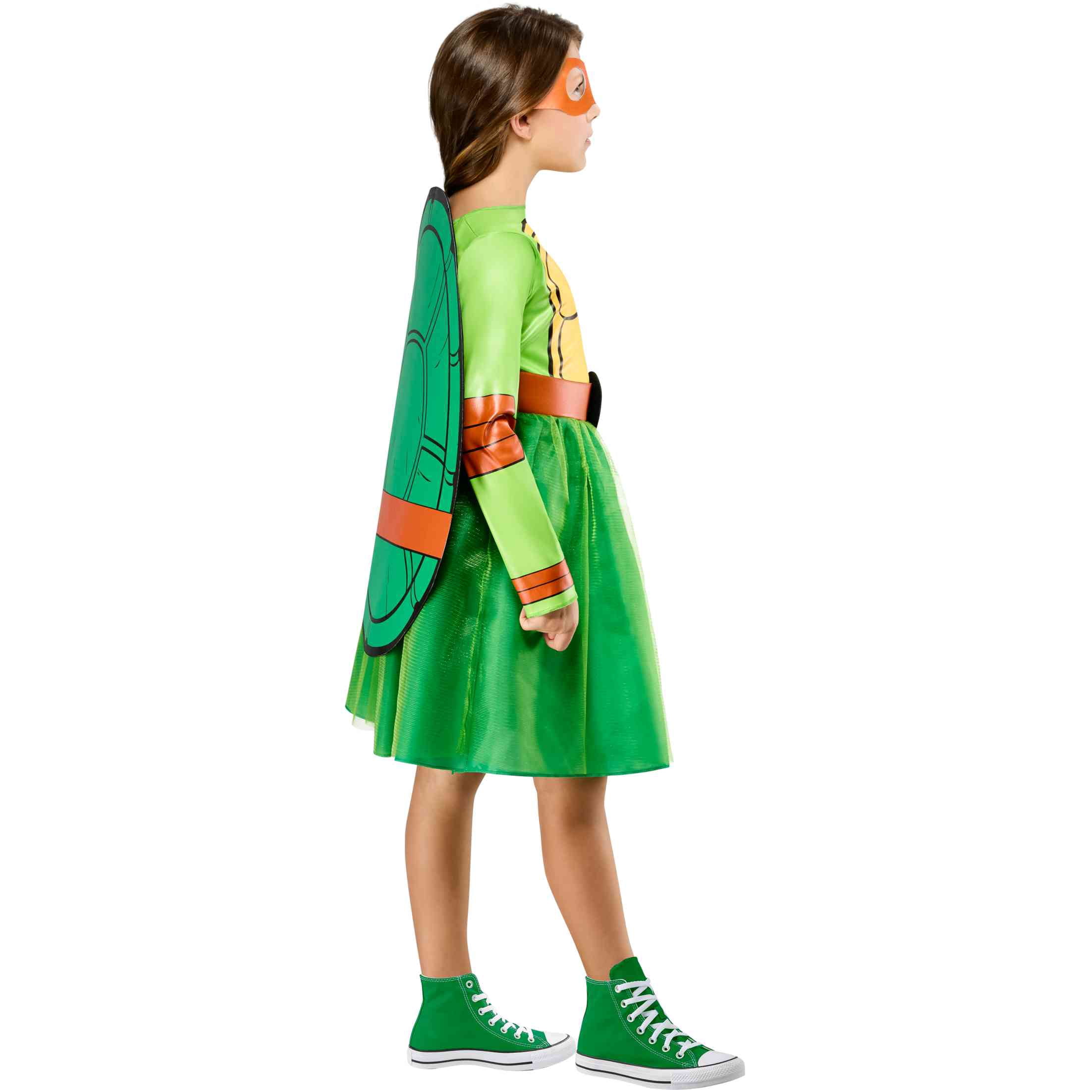 Teenage Mutant Ninja Turtles 4-in-1 Halloween Costume for Children, Girl's Size S (6/6x), by Rubies