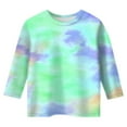 thumbnail image 4 of Splozh Chandails pour Tout-Petites Filles Fille Décontracté Col Rond Manches Trois Quarts T-Shirt Régulier Basique Haut à Manches 3/4 Vert, 12-13 Ans, 4 of 5