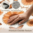 thumbnail image 6 of ODIKA 5'x7' Washable Area Rug Boho Vintage Butterfly Sunflower Motifs Bedside Vinyl Orange Refined Structured for Dining Room, Under Table, Home Office, Non-Slip Chair-Friendly, 6 of 7