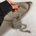 thumbnail image 4 of Jiibva Mini Handwoven Crossbody Bag Metallic Sequins Chain Strap Lipstick Case For Women Unique Evening Party Casual Day Purse, 4 of 7