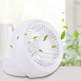 thumbnail image 4 of Mini ventilador de escritorio portátil, recargable por USB, funcionamiento silencioso, color blanco, 4 of 8