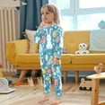 thumbnail image 4 of FORMRS Toddler Unisex Long Sleeve Top and Pants Pajama Set 2-Piece Sleepwear, Sizes 18M-8Y, Blue Easter Bunny, 4 of 6