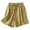 A-Yellow589, variant on XIAONU Women's Linen Pocketed Shorts Loose Fit Above Knee Drawstring Culottes Breathable Casual Vacation Bottoms