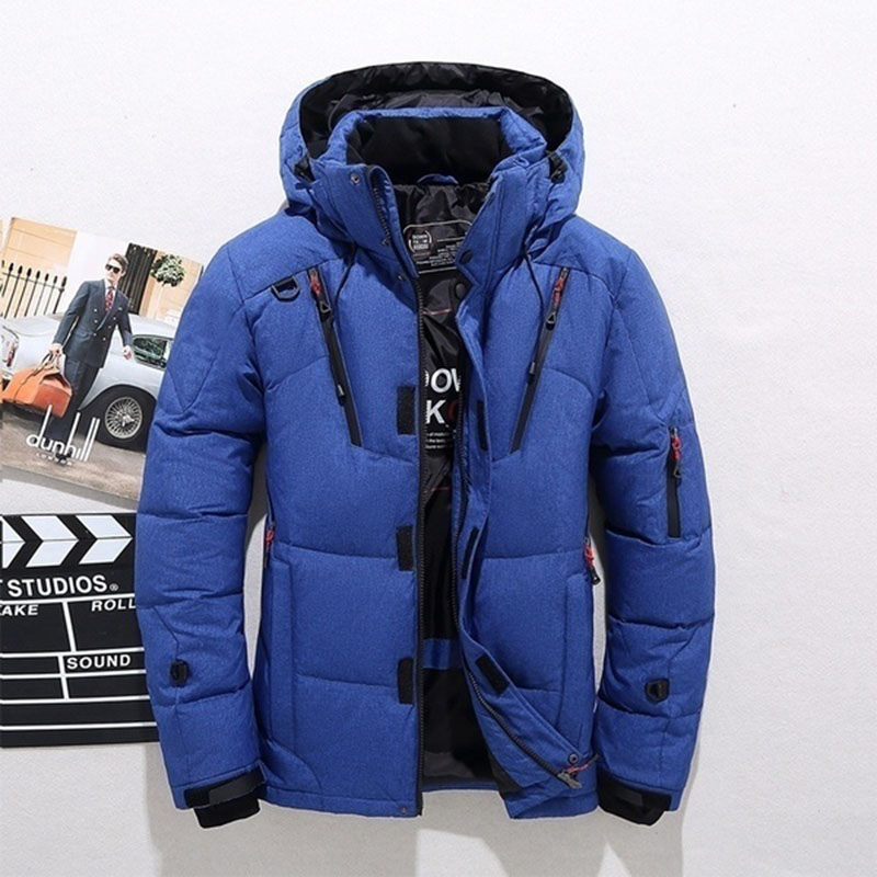 Men/'s Winter Outwear Parka Jacket  Duck Down Warm Hooded Long Coat New hot sz