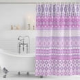 thumbnail image 2 of Purple Pink Boho Shower Curtain Set - Extra Long 72" x 96" Washable Bathtub Curtain with 12 Hooks, Vintage Ethnic Tribe Abstract Art Waterproof Fabric Stall Shower Curtains for Bathroom Décor, 2 of 6