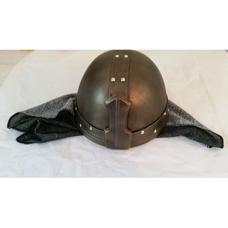 BLACK KNIGHT HELMET hat medieval warrior viking renaissance costume halloween