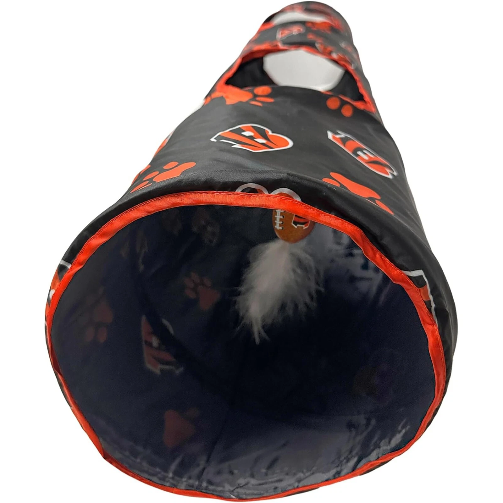 Pets First NFL Cat Tunnel Tube Toy & Plush Football Toy Filled with Catnip