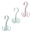 thumbnail image 2 of 3 uds multifunción giratorio de 360 ​​grados cuatro ganchos de garra estante colgante organizador de armario para corbatas bufandas zapatos (verde, rosa, azul), 2 of 6