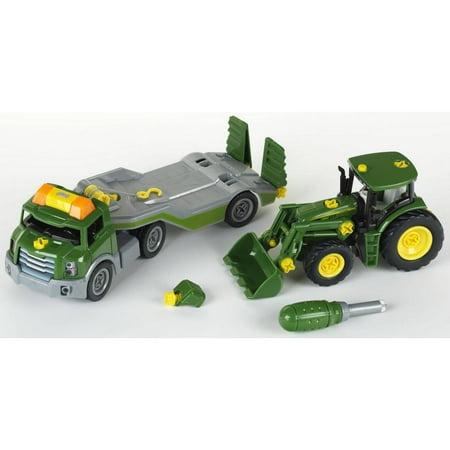 Theo Klein John Deere Take A Part Transporter with John Deere Take A Part Tractor