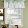 thumbnail image 3 of Eucalyptus Leaves Curtain Valances for Windows, Kitchen Valance Window Treatments Panel 2 Pack, Sage Green Summer Botanical Weeping Wooden Rod Pocket Short Curtains for Bathroom Bedroom 54 x 18 Inch, 3 of 8