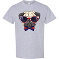 thumbnail image 3 of Inktastic Pug Dog July 4th Patriotic Sunglasses T-Shirt, 3 of 5