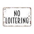 thumbnail image 1 of Letrero de metal con texto en inglés "No Loitering Sign Farmhouse Contemporary Modern Wall Metal Sign" Tamaño: 8 x 12 pulgadas, 1 of 4