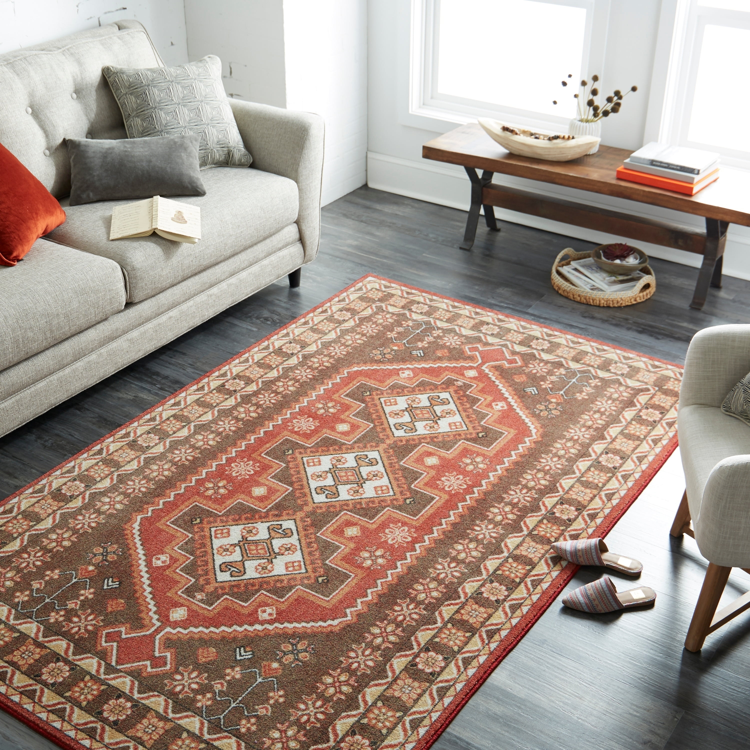 Mohawk Home Prismatic Bryant Traditional Aztec Border Area Rug (5' x 8