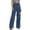 Blue-07, variant on REALiKUN Women's High Waisted Frayed Ripped Wide Leg Baggy Jeans Loose Trousers Distressed Denim Pants with Pockets