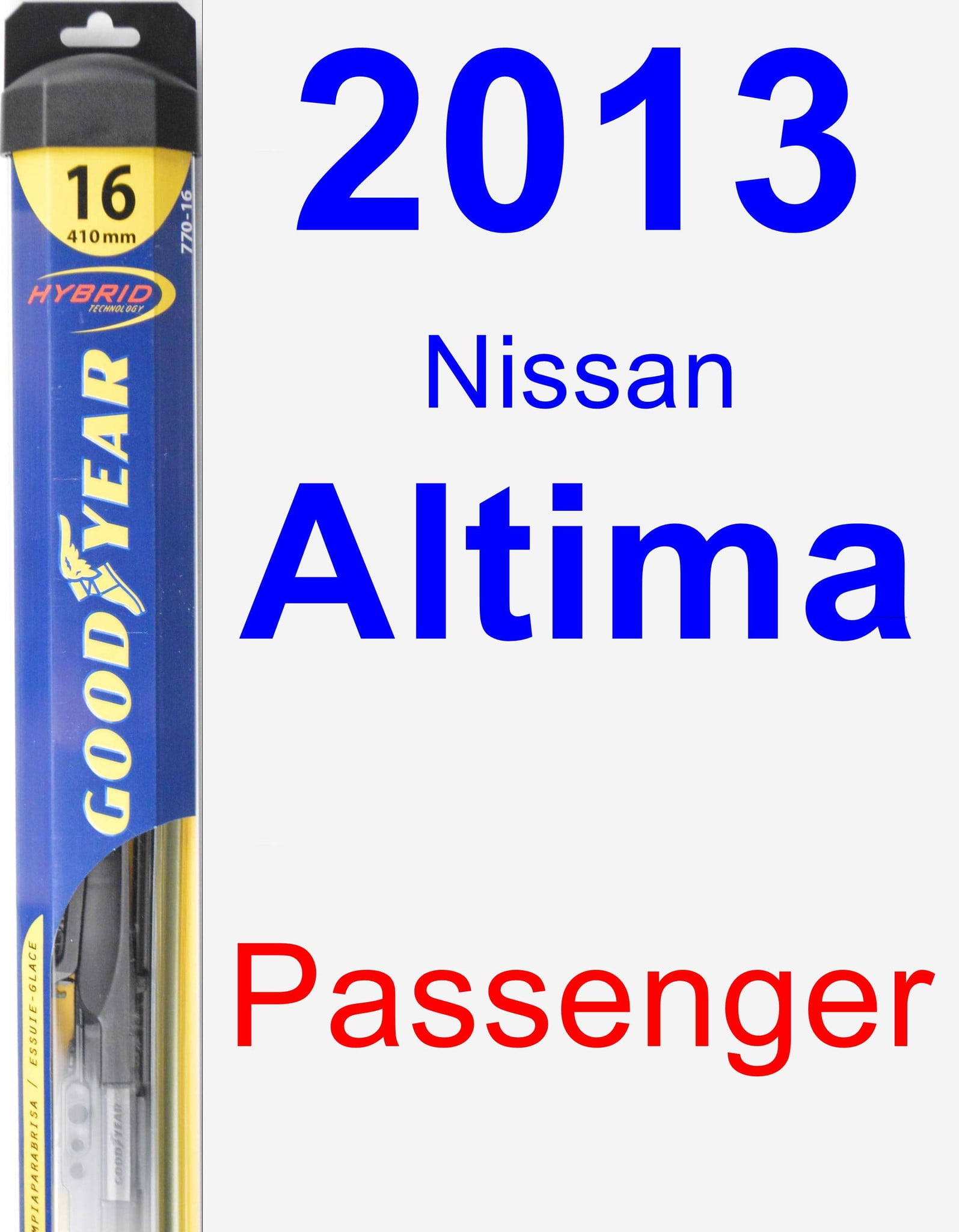 2013 Nissan Altima Wiper Blade Set Kit Front 2 Blades Hybrid
