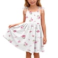 thumbnail image 6 of Vornjynx Floral Dresses for Girls with Pockets Hearts Print Sleeveless Trendy Summer Casual Dress White Size 4t, 6 of 10