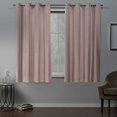 thumbnail image 1 of Exclusive Home Panneau de Rideau à Illets en Velours, Rose Blush, 54x63, 2 Pcs, 1 of 7
