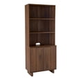 thumbnail image 2 of Better Homes & Gardens Lillian Fluted Bookcase with Doors, Walnut Finish, 2 of 7
