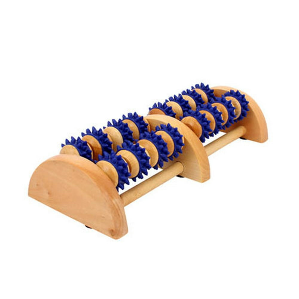 Wooden Foot Roller & Massager With 16 Spinning Wheels